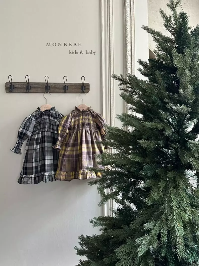 Monbebe - Korean Children Fashion - #prettylittlegirls - Royal Check One-piece - 5