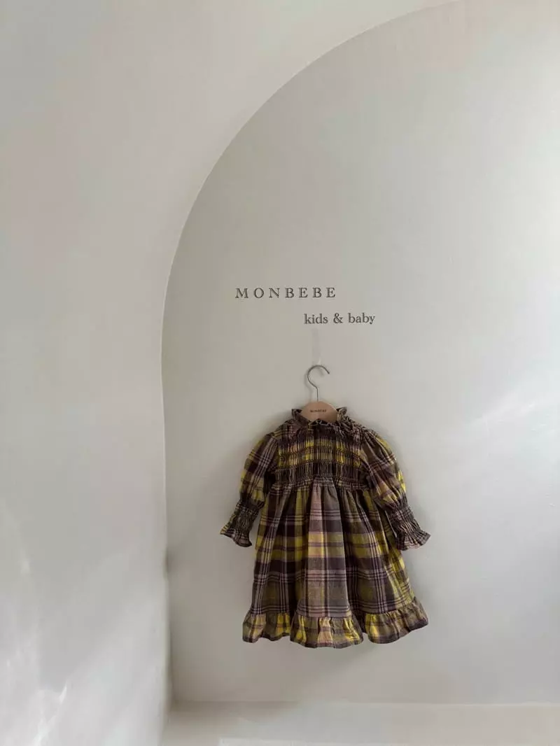 Monbebe - Korean Children Fashion - #toddlerclothing - Royal Check One-piece - 7