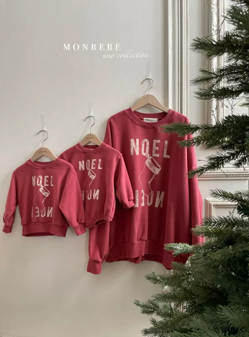 Monbebe - Korean Women Fashion - #momslook - Noel Sweatshirt Mom - 2