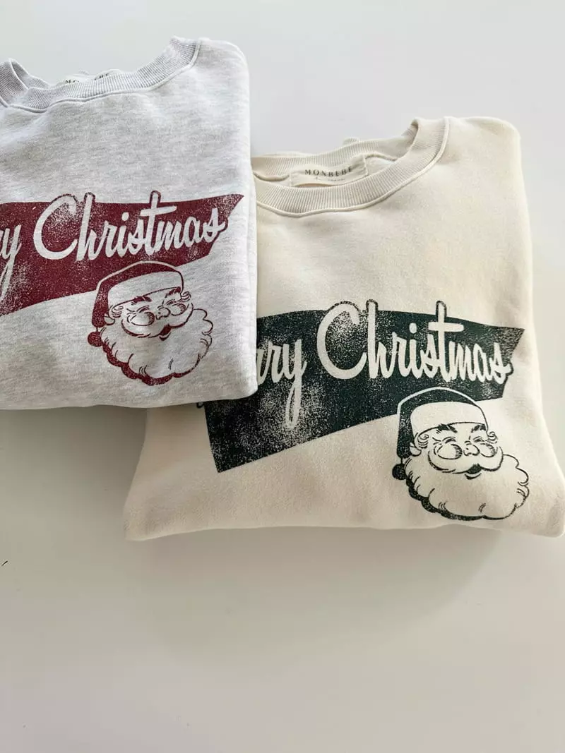 Monbebe - Korean Women Fashion - #womensfashion - Merry Sweatshirt Mom - 4