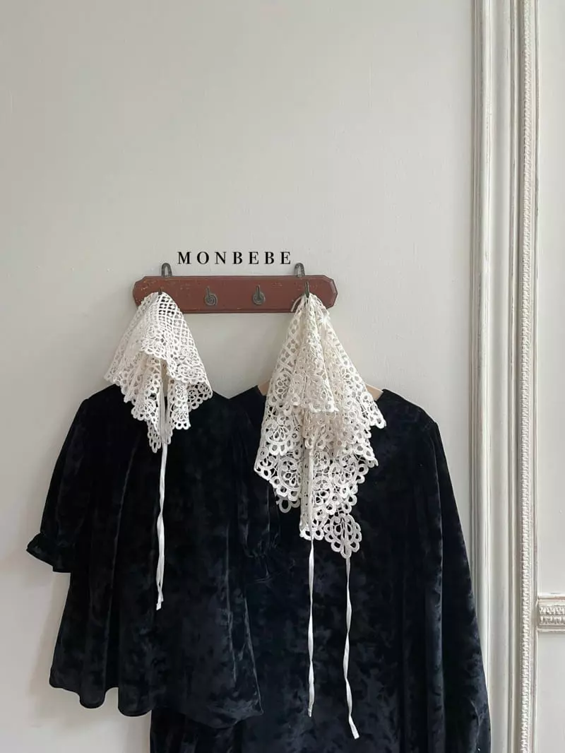 Monbebe - Korean Women Fashion - #momslook - Cape Velvet One-piece Mom - 3