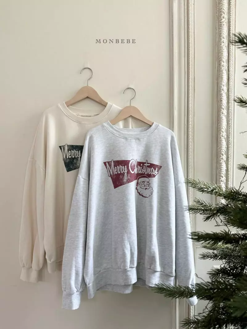 Monbebe - Korean Women Fashion - #womensfashion - Merry Sweatshirt Mom - 5