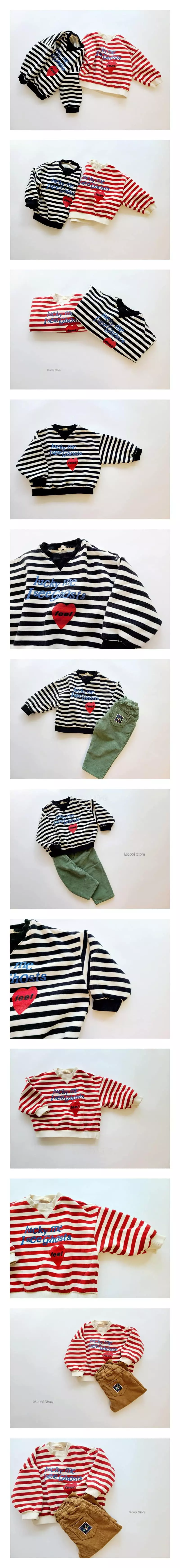 Mooi Store - Korean Children Fashion - #magicofchildhood - Stripe Paints Sweatshirt