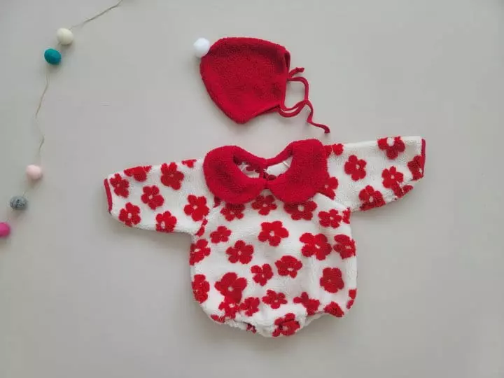 Moran - Korean Baby Fashion - #babyootd - Snow Flower Bodysuit - 2