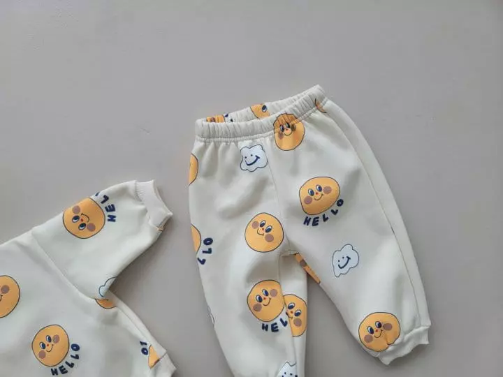 Moran - Korean Children Fashion - #childofig - cloud Smile Top Bottom Set - 10
