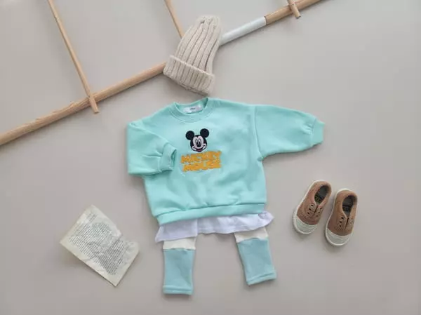Moran - Korean Children Fashion - #magicofchildhood - Mickey Point Top Bottom Set - 7