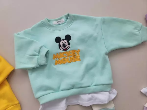 Moran - Korean Children Fashion - #minifashionista - Mickey Point Top Bottom Set - 8