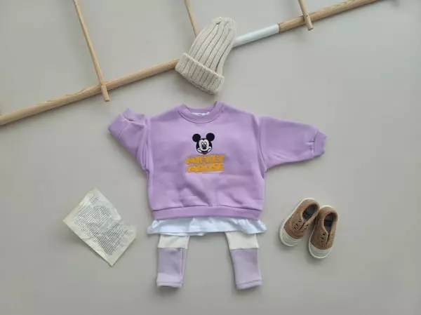 Moran - Korean Children Fashion - #prettylittlegirls - Mickey Point Top Bottom Set - 9