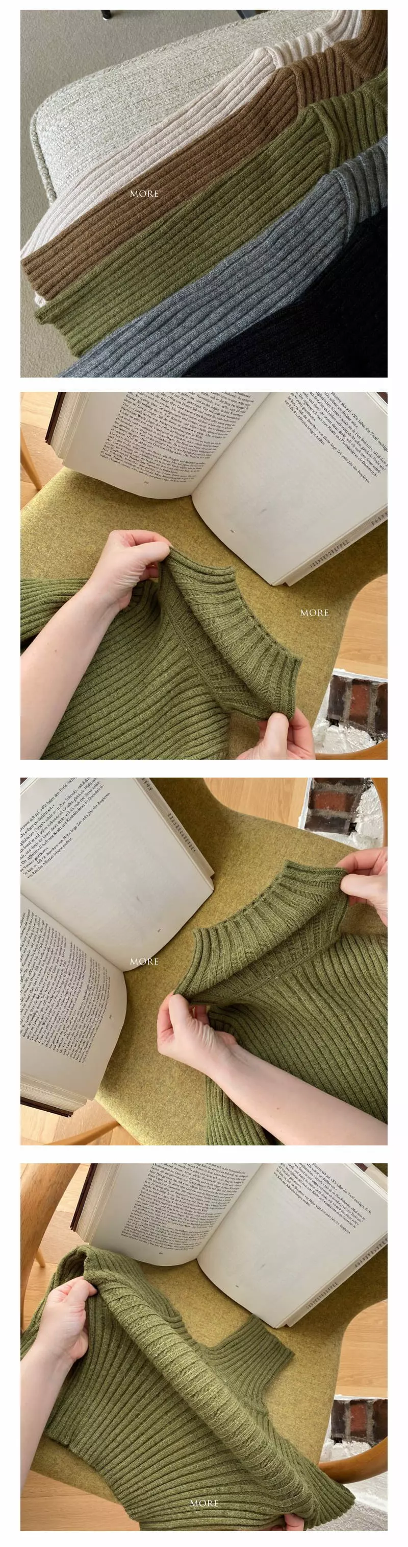 More - Korean Children Fashion - #todddlerfashion - Daily High Neck Knit Tee - 3