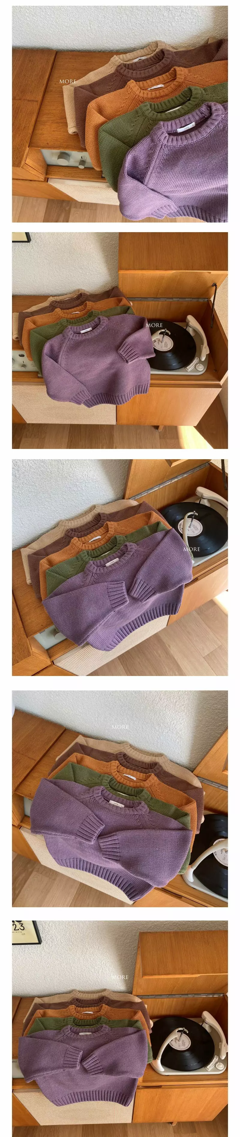 More - Korean Children Fashion - #toddlerclothing - Cozy Round Knit Tee - 3