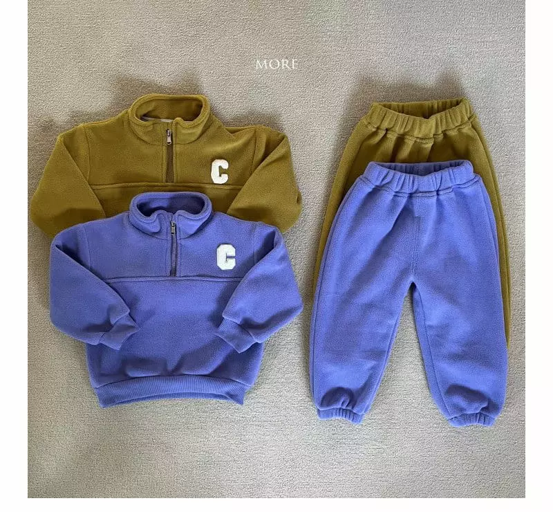 More - Korean Children Fashion - #toddlerclothing - Fleece Top Bottom Set