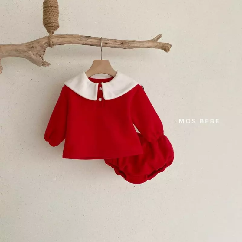 Mos Bebe - Korean Baby Fashion - #babyfashion - Merry Top Bottom Set - 7