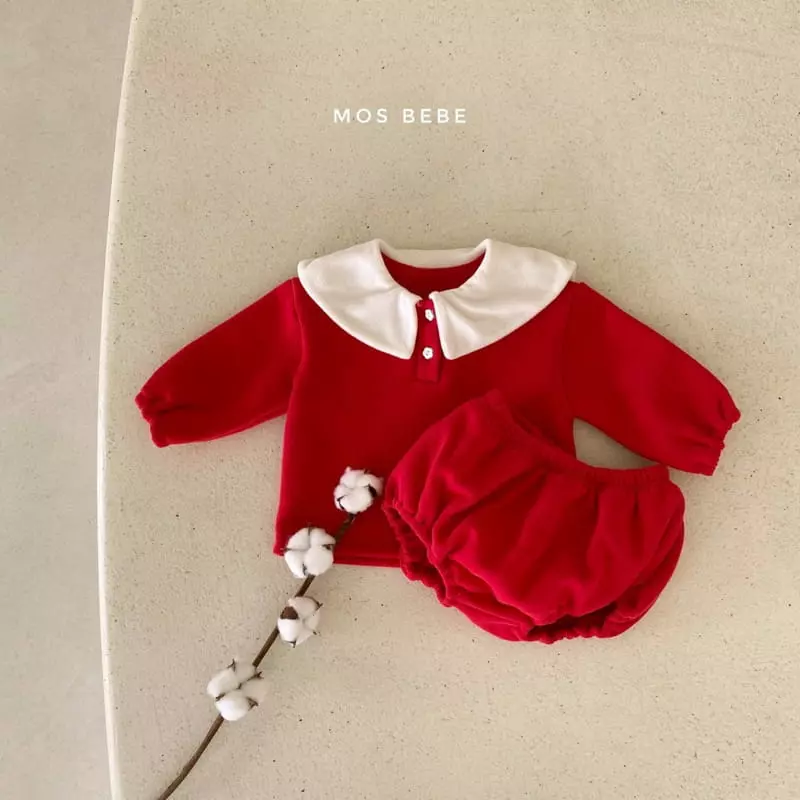 Mos Bebe - Korean Baby Fashion - #onlinebabyshop - Merry Top Bottom Set - 2
