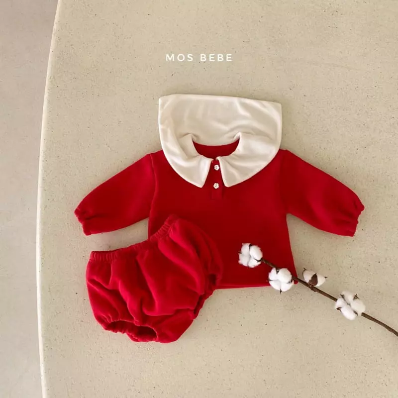 Mos Bebe - Korean Baby Fashion - #smilingbaby - Merry Top Bottom Set - 3