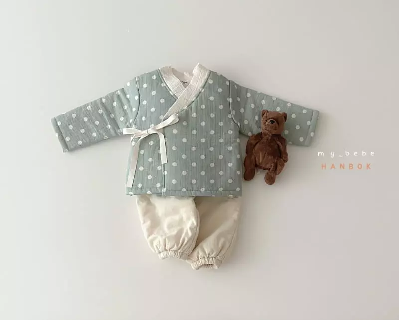 My Bebe - Korean Baby Fashion - #babyboutiqueclothing - Mint Boy Sul Top Bottom Set