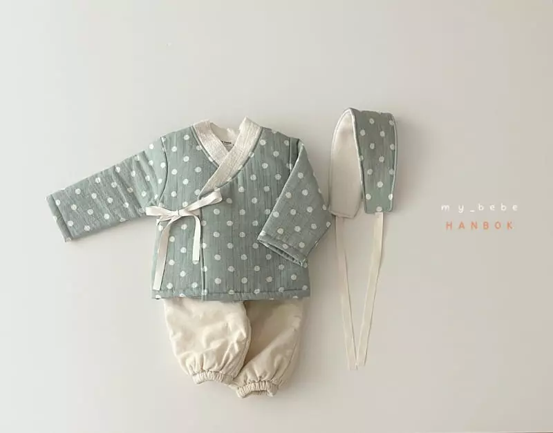 My Bebe - Korean Baby Fashion - #babyclothing - Mint Boy Sul Top Bottom Set - 2