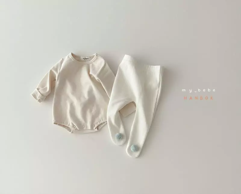 My Bebe - Korean Baby Fashion - #babyfever - Dot Bebe Sul Bodysuit Set - 7