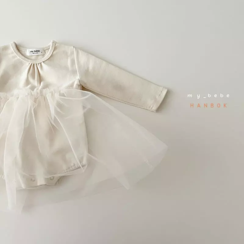 My Bebe - Korean Baby Fashion - #babyootd - Bebe Girl Sul Bodysuit Set - 12
