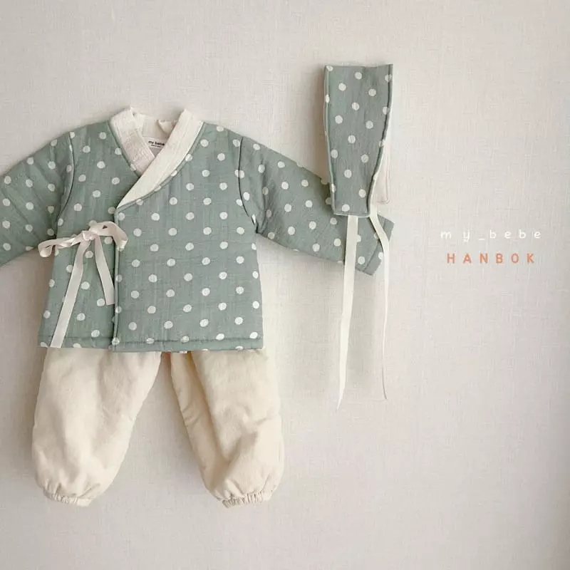 My Bebe - Korean Baby Fashion - #babywear - Mint Boy Sul Top Bottom Set - 11