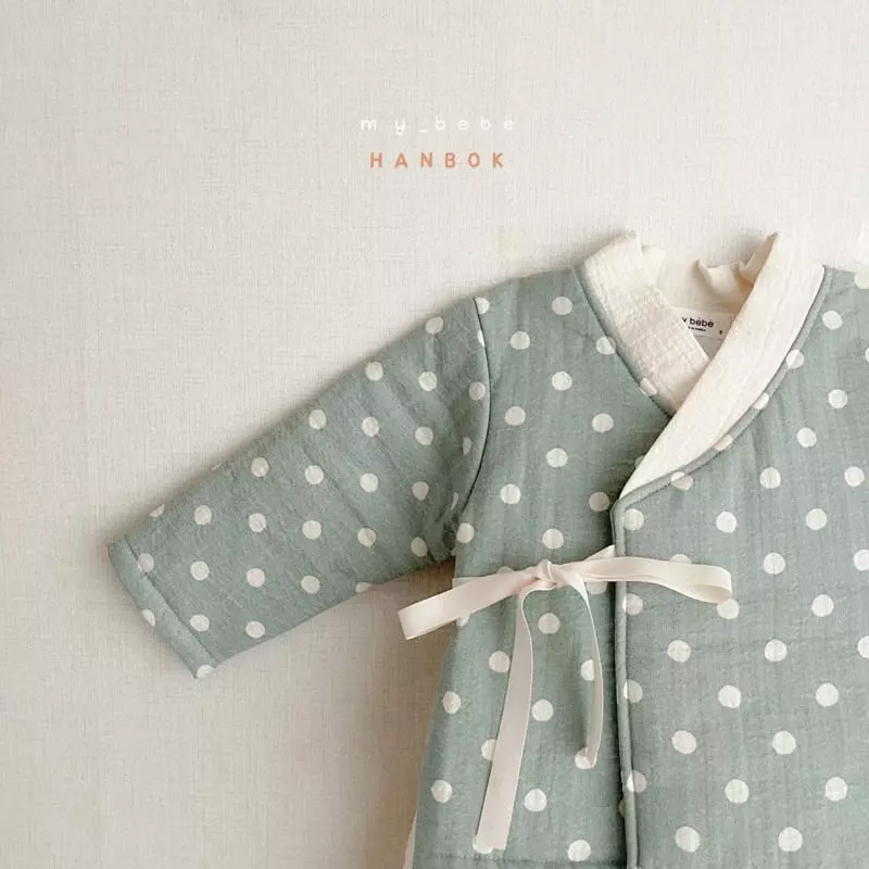 My Bebe - Korean Baby Fashion - #onlinebabyboutique - Mint Boy Sul Top Bottom Set - 12