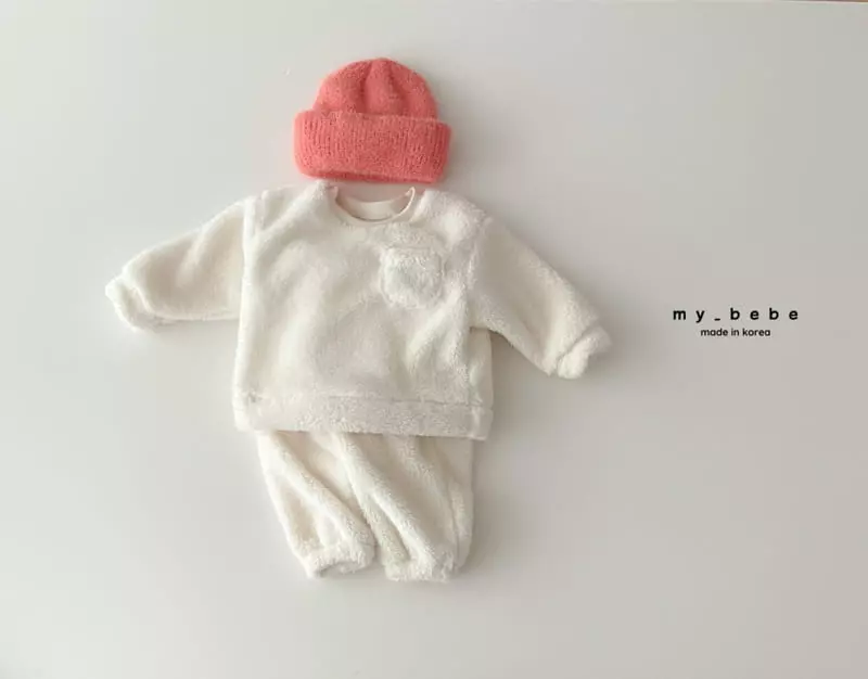 My Bebe - Korean Children Fashion - #discoveringself - Boa Top Bottom Set - 6