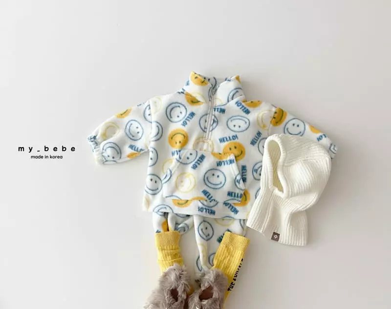 My Bebe - Korean Children Fashion - #discoveringself - Smile Anorak Set - 5