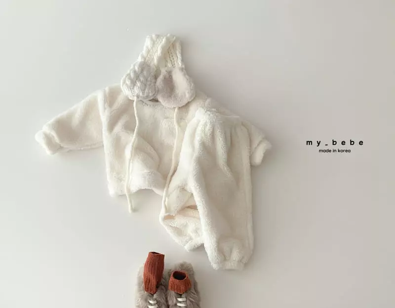 My Bebe - Korean Children Fashion - #fashionkids - Boa Top Bottom Set - 7
