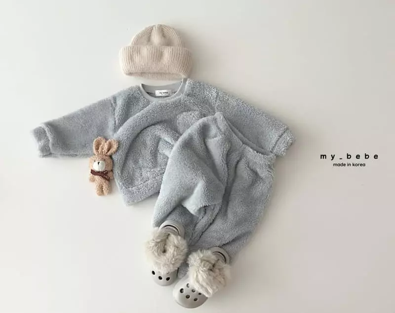 My Bebe - Korean Children Fashion - #littlefashionista - Boa Top Bottom Set - 12