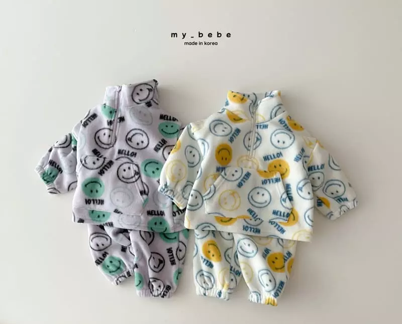 My Bebe - Korean Children Fashion - #stylishchildhood - Smile Anorak Set