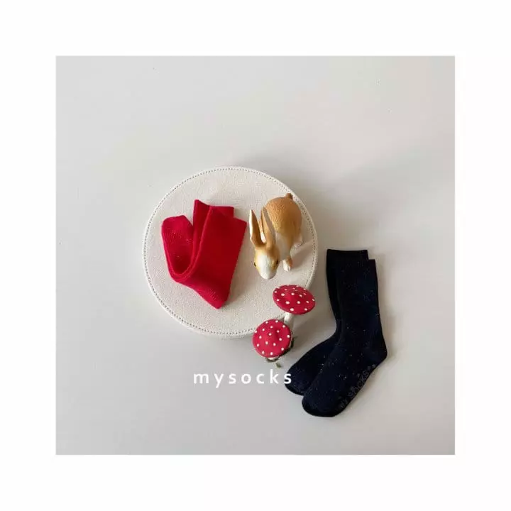 My Socks - Korean Children Fashion - #designkidswear - Tambourine Twinkle Socks Set with Mom  - 12