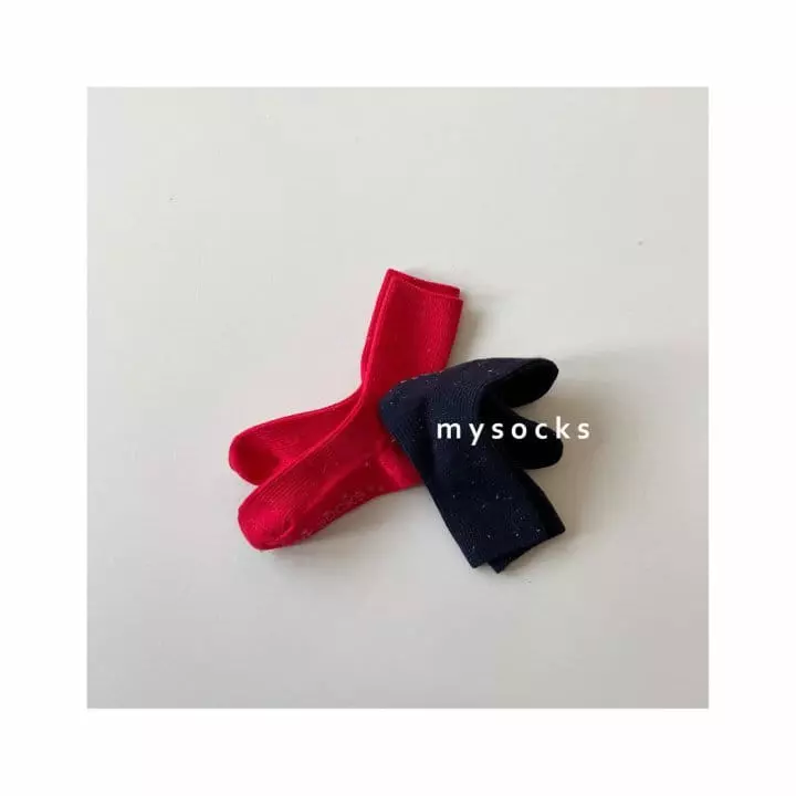 My Socks - Korean Children Fashion - #minifashionista - Tambourine Twinkle Socks Set with Mom  - 7
