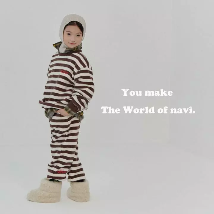 Navi - Korean Children Fashion - #designkidswear - Stripes Pants - 11