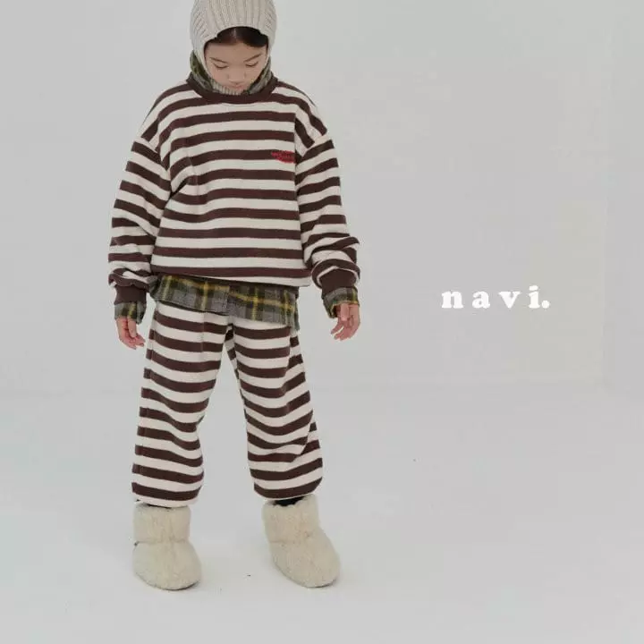 Navi - Korean Children Fashion - #littlefashionista - Stripes Sweatshirt