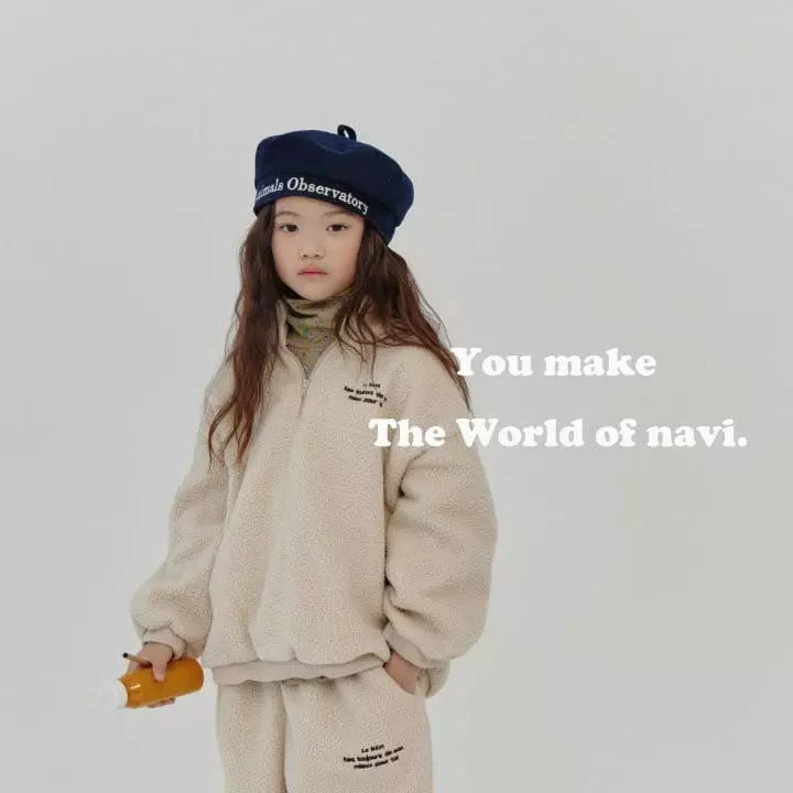 Navi - Korean Children Fashion - #prettylittlegirls - Poodle Zip-up