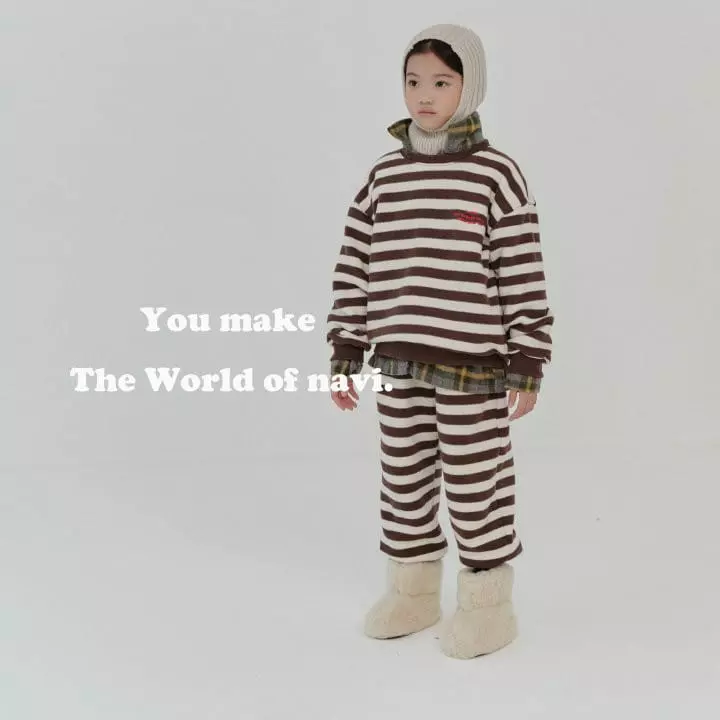 Navi - Korean Children Fashion - #todddlerfashion - Stripes Sweatshirt - 5