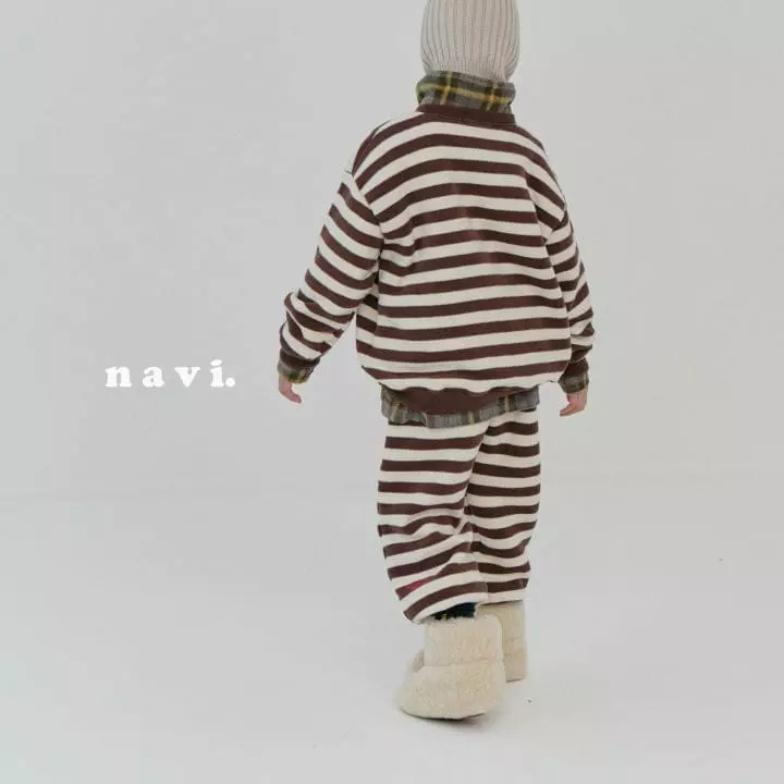 Navi - Korean Children Fashion - #toddlerclothing - Stripes Sweatshirt - 6