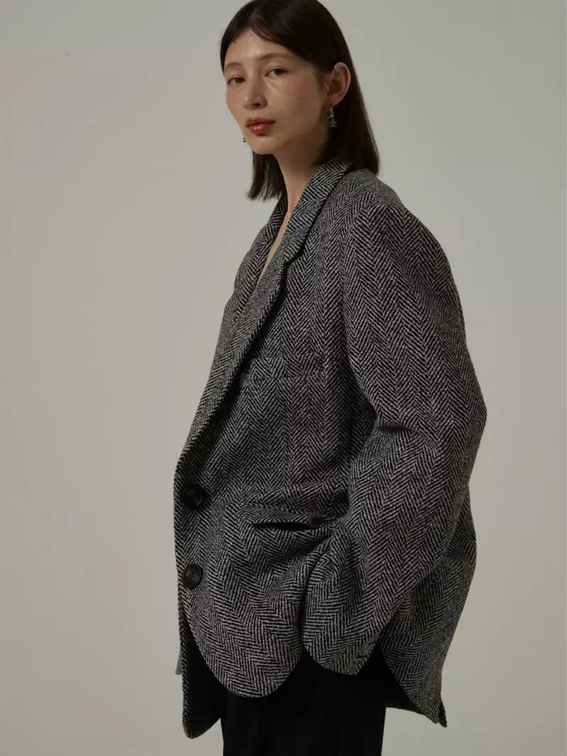 Neroli36 - Korean Women Fashion - #womensfashion - Herringbonr Jacket - 4