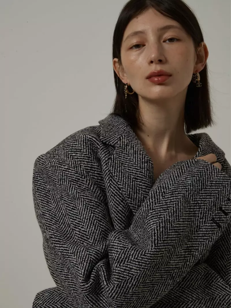 Neroli36 - Korean Women Fashion - #momslook - Herringbonr Jacket - 6