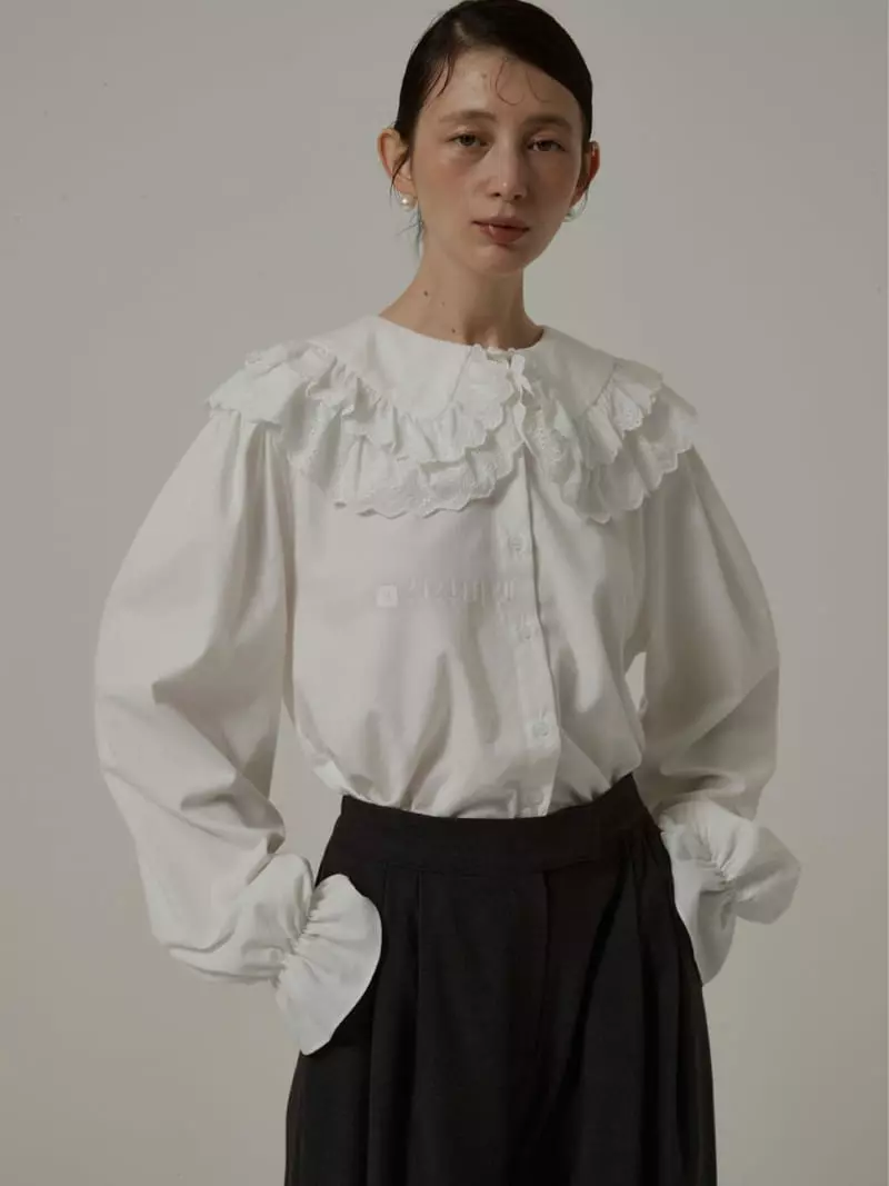 Neroli36 - Korean Women Fashion - #momslook - Frill Blouse
