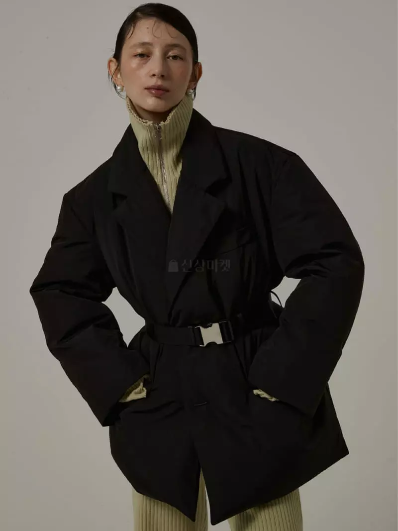 Neroli36 - Korean Women Fashion - #momslook - Fra Belt Padding Jacket - 3