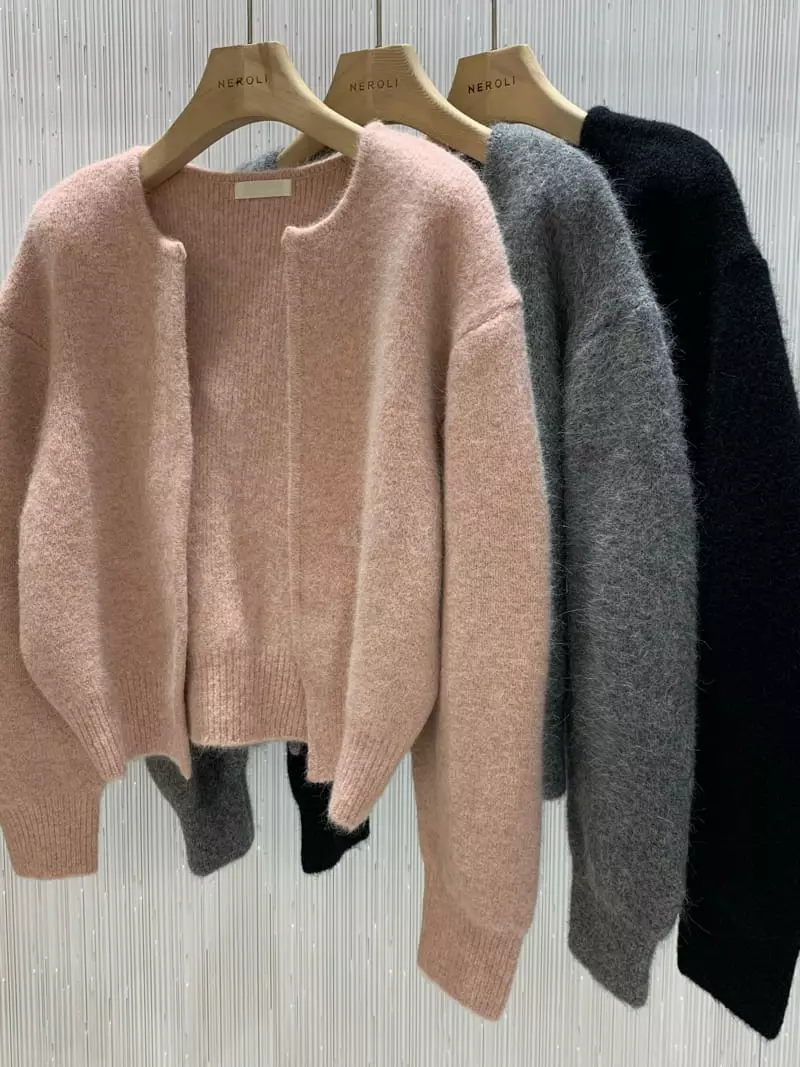 Neroli36 - Korean Women Fashion - #momslook - Alpaca Cardigan - 10