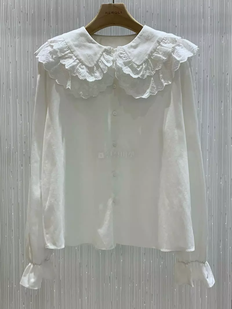 Neroli36 - Korean Women Fashion - #shopsmall - Frill Blouse - 12