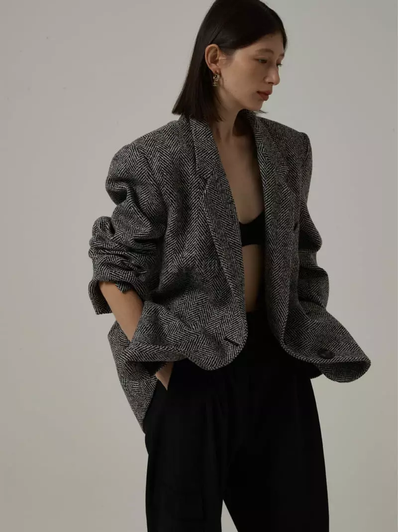 Neroli36 - Korean Women Fashion - #womensfashion - Herringbonr Jacket