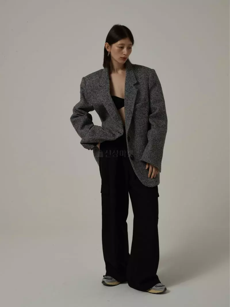 Neroli36 - Korean Women Fashion - #womensfashion - Herringbonr Jacket - 7