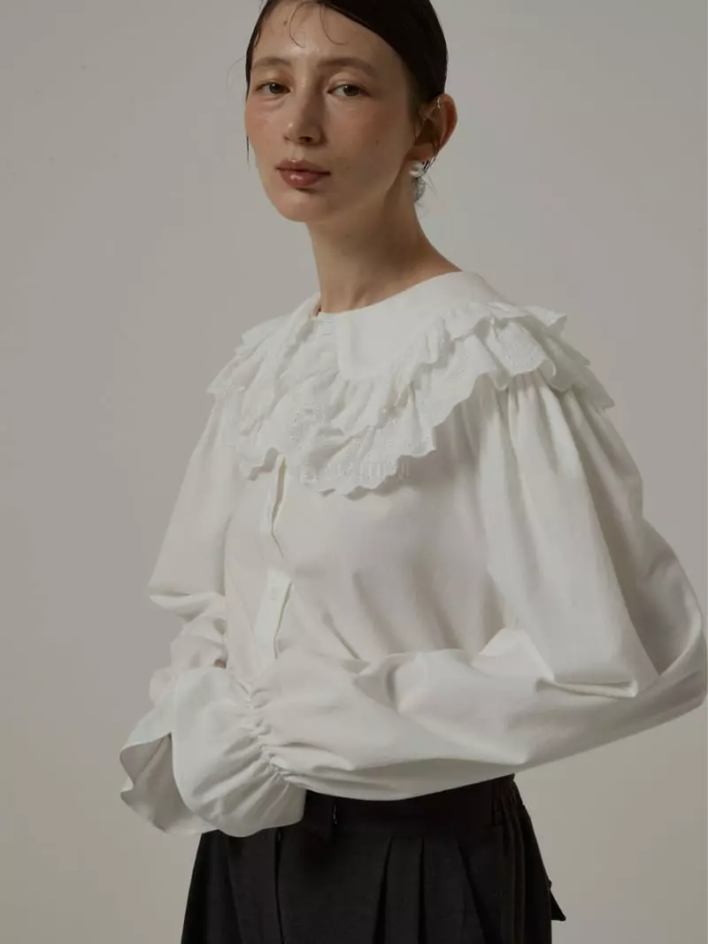 Neroli36 - Korean Women Fashion - #womensfashion - Frill Blouse - 2