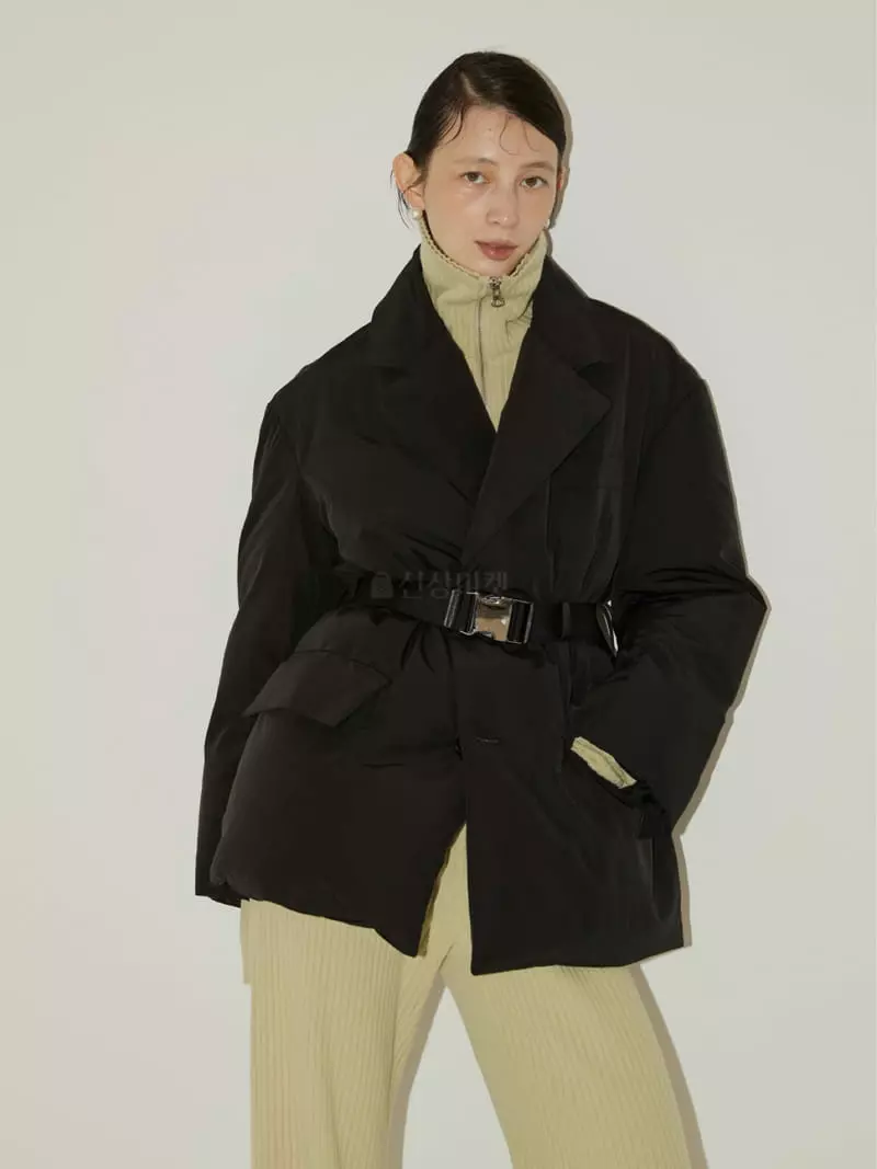 Neroli36 - Korean Women Fashion - #womensfashion - Fra Belt Padding Jacket
