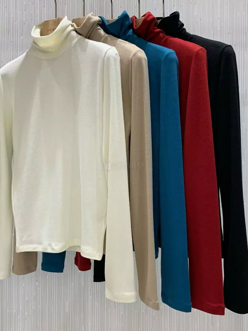 Neroli36 - Korean Women Fashion - #womensfashion - Daily Turtleneck Tee - 7