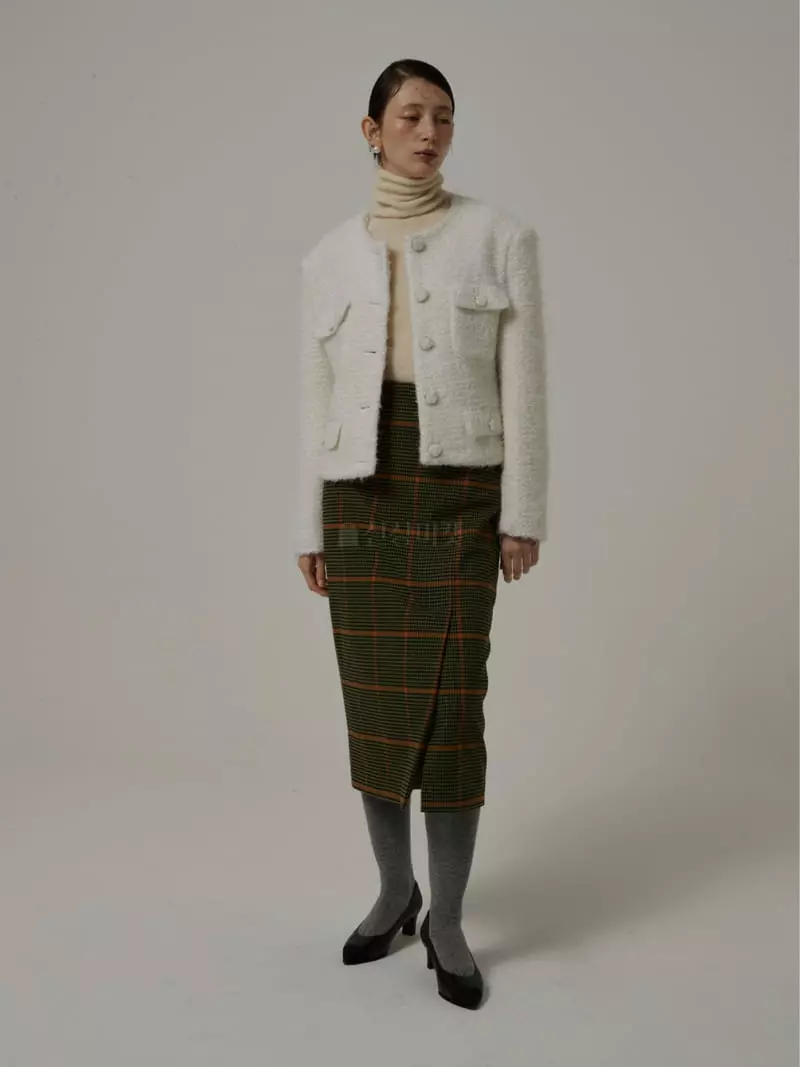 Neroli36 - Korean Women Fashion - #womensfashion - Fleece Check Skirt - 10