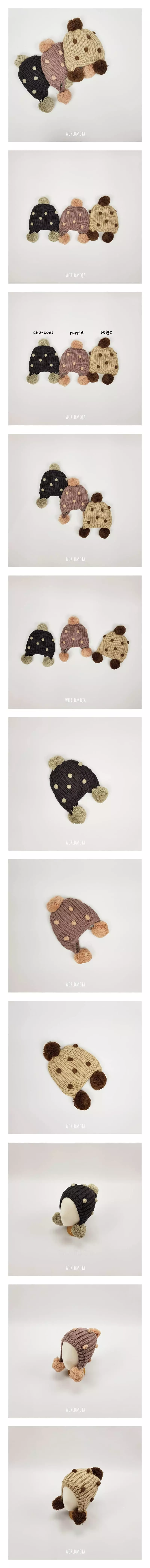 New World - Korean Baby Fashion - #onlinebabyshop - Dot Socks Bell Earmuff Hat