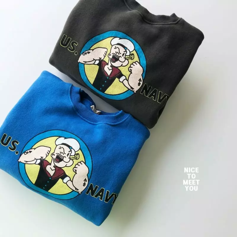 Nice To Meet You - Korean Children Fashion - #childofig - Popeye Sweatshirt - 12